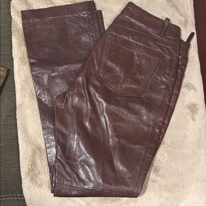 Gap Brown Leather Pants